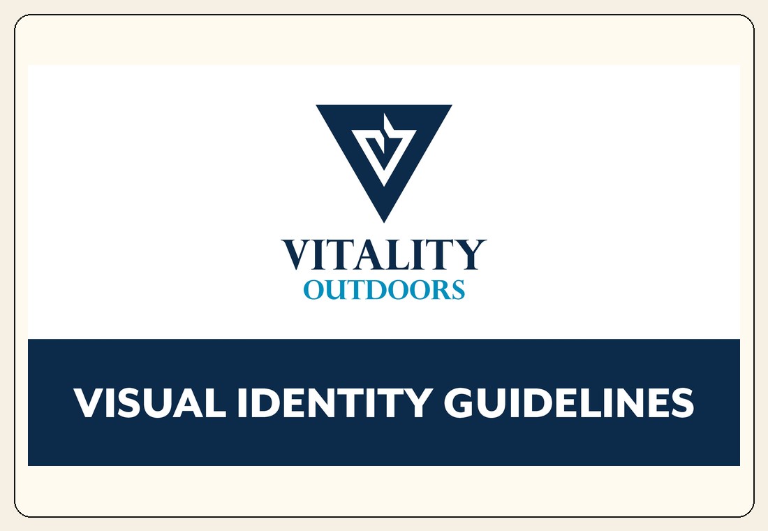 Vitality Outdoors visual identity guideline cover