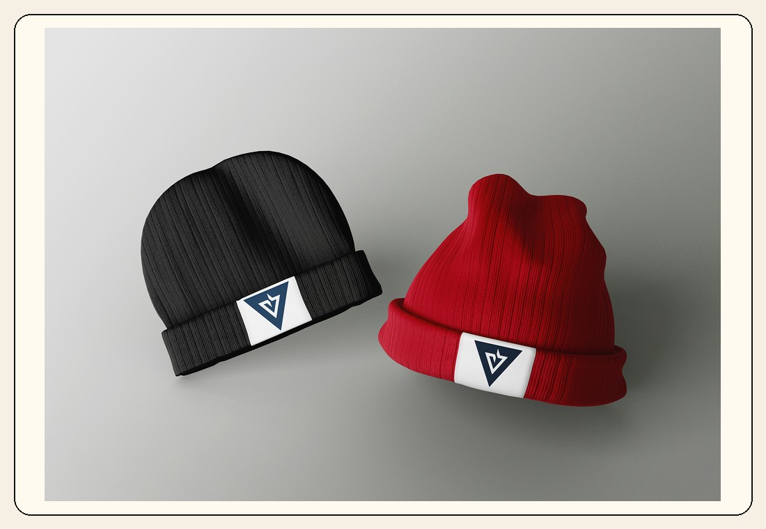 Branded hat merchandise mockups