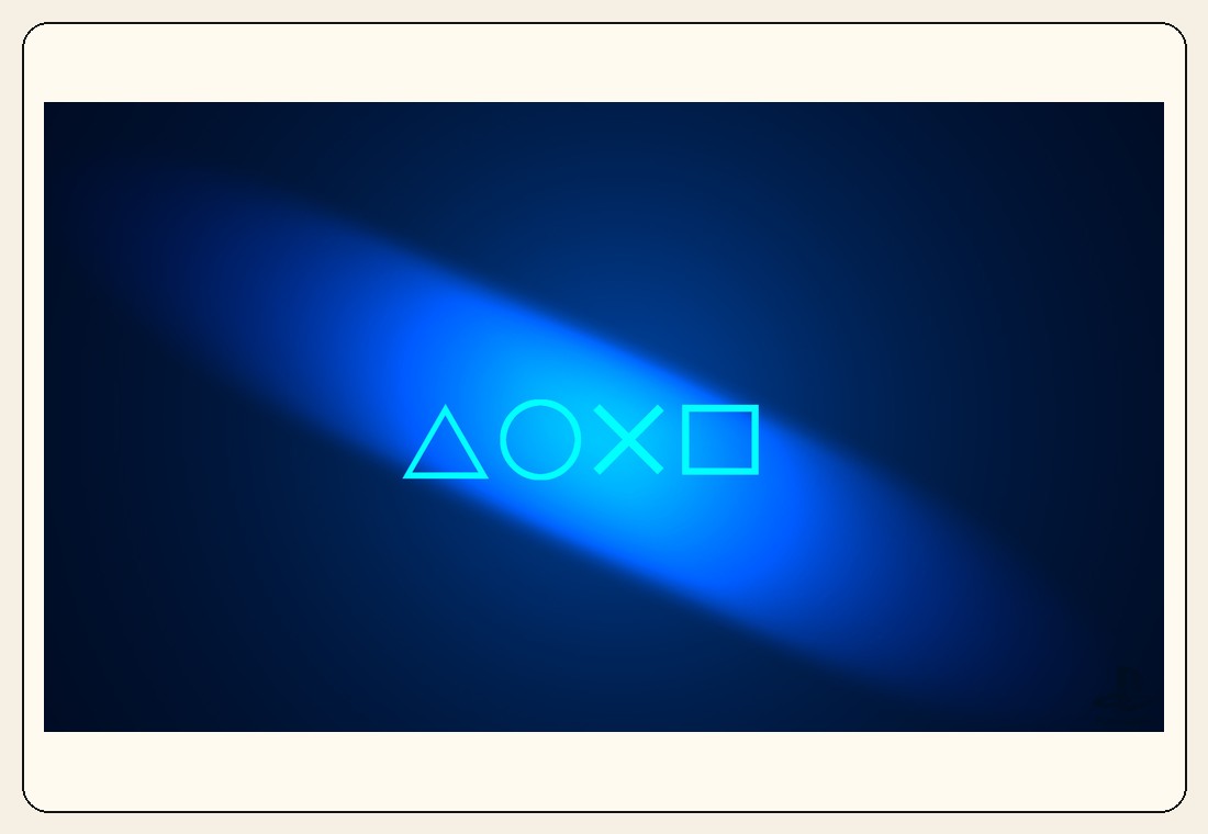 PlayStation promo video cover with blue console symbols